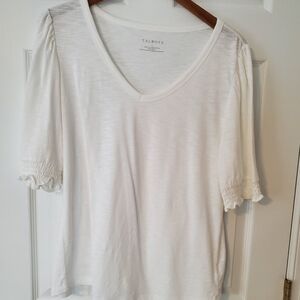 Talbots ruffle trim top NWOT
